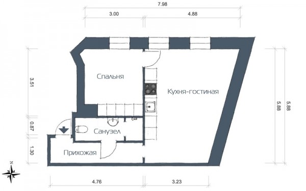 Дизайн двухкомнатной квартиры 46 метров: 7 удачных проектов