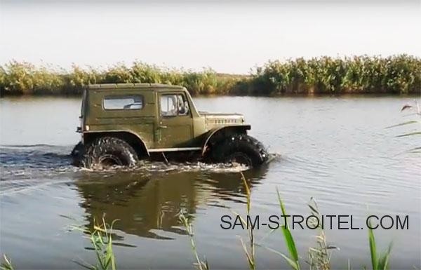 Самодельный вездеход на шинах низкого давления (фото+описание)