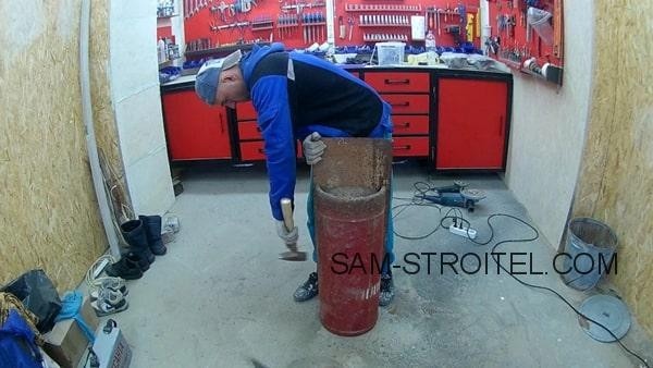 Печь в гараж из газового баллона (29 фото изготовления)