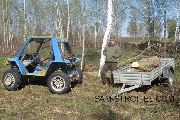 Самодельный автомобиль с 4 ведущими и управляемыми колёсами (24 фото)