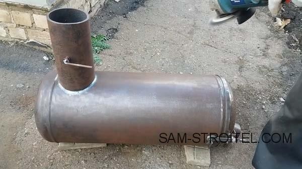 Буржуйка из газового баллона с теплообменниками (39 фото)