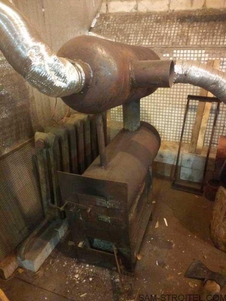 Печь из двух газовых баллонов