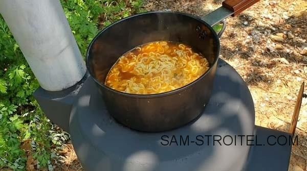 Печь из баллона своими руками