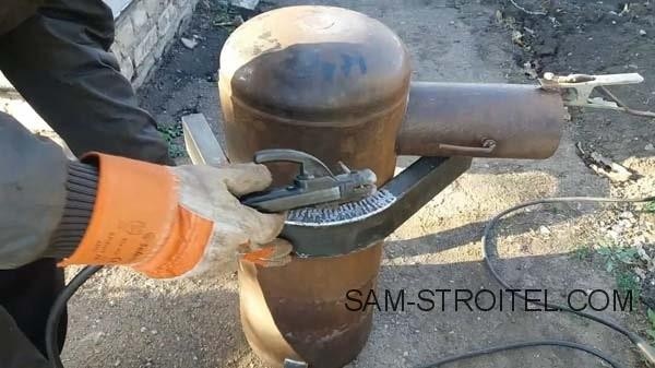 Буржуйка из газового баллона с теплообменниками (39 фото)