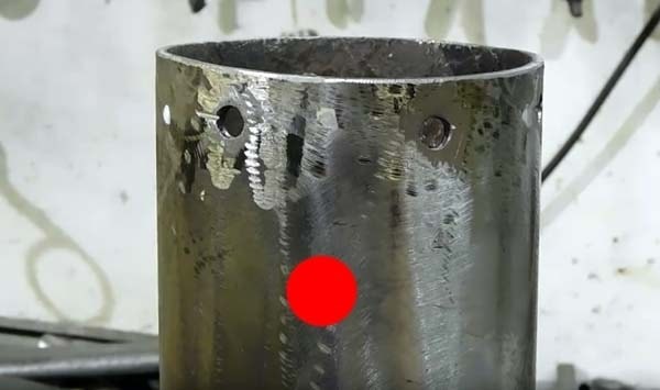 Самодельная походная печка из куска трубы и газовой горелки