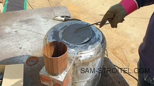 Печь из баллона своими руками