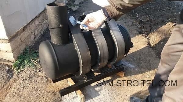 Буржуйка из газового баллона с теплообменниками (39 фото)
