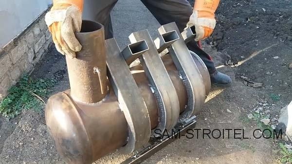 Буржуйка из газового баллона с теплообменниками (39 фото)