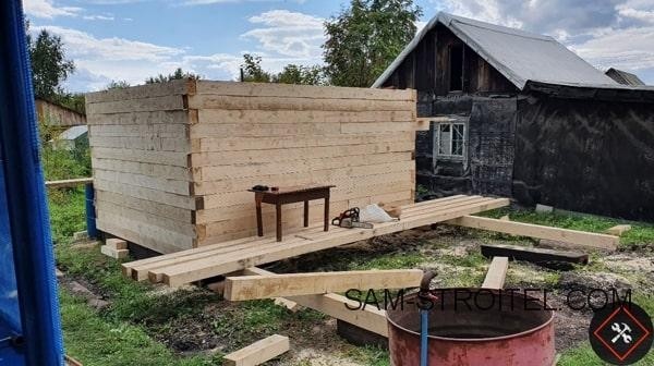 Баня из бруса своими руками: 12 фото пошаговой постройки